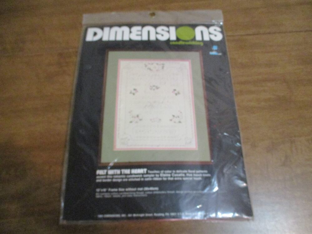 DIMENSIONS CANDLEWICKING FELT WITH THE HEART CANDLEWICKING STITCH KIT